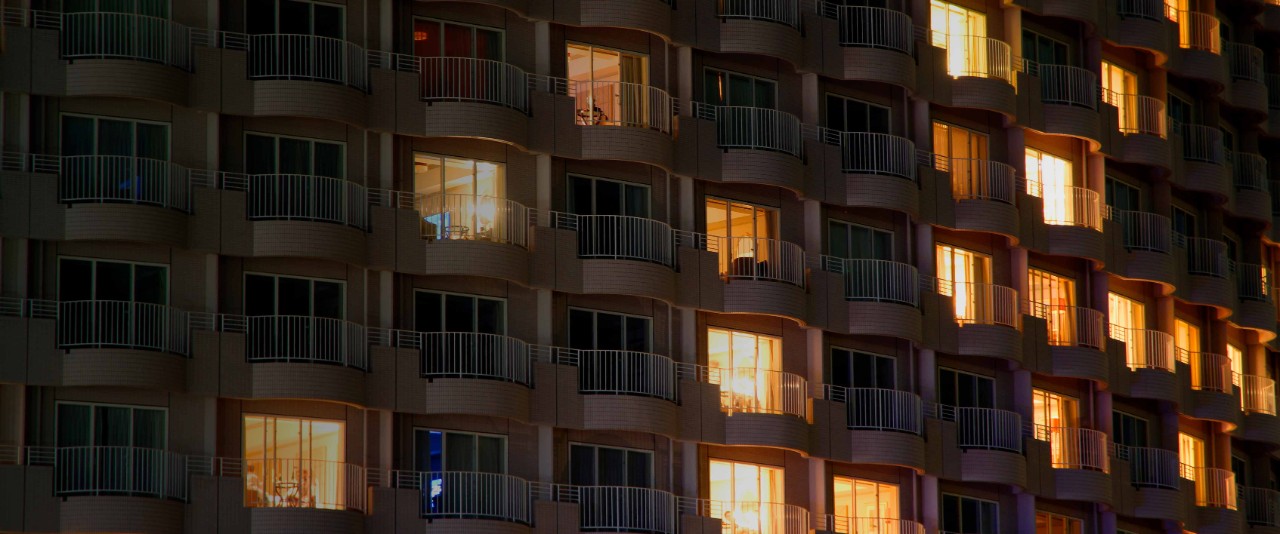Edificio iluminado